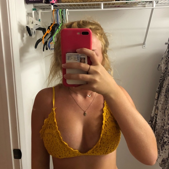Target Other - 🙂 yellow crochet top